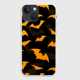 Чехол для iPhone 13 mini с принтом ЛЕТУЧИЕ МЫШИ НОЧЬ ХЕЛЛОУИН   HALLOWEEN NIGHT BATS в Новосибирске,  |  | Тематика изображения на принте: bats | bones | ghost | halloween | night | pumpkin | skull | кости | летучие мыши | ночь | приведение | призрак | скелет | тыква | хеллоуин | хоррор | хэллоуин