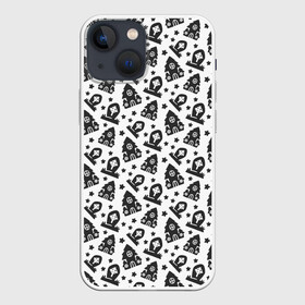 Чехол для iPhone 13 mini с принтом Patern Halloween 8 в Новосибирске,  |  | 31 | bones | holiday | skull | spider | witches