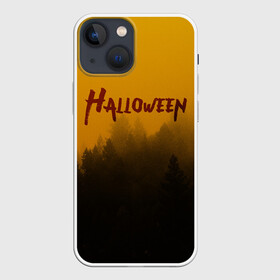 Чехол для iPhone 13 mini с принтом НОЧНОЙ ЛЕС В ХЕЛЛОУИН   FOREST HALLOWEEN BATS в Новосибирске,  |  | bats | bones | forest | ghost | halloween | pumpkin | skull | кости | лес | летучие мыши | приведение | призрак | скелет | тыква | хеллоуин | хоррор | хэллоуин