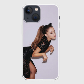 Чехол для iPhone 13 mini с принтом Киска Ариана в Новосибирске,  |  | ariana grande | pop | rap | rep | ариана гранде | исполнители | исполнитель | музыка | поп | попса | реп