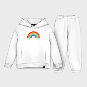 Детский костюм хлопок Oversize с принтом Colors of rainbow в Новосибирске,  |  | colors | paint | rainbow | краска | радуга | цвета радуги