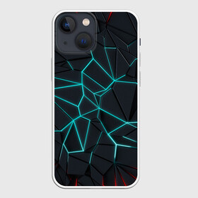 Чехол для iPhone 13 mini с принтом Геометрический фон в Новосибирске,  |  | abstraction | background | cracks | geometry | graphics | neon | texture | абстракция | геометрия | графика | неон | текстура | трещины | фон
