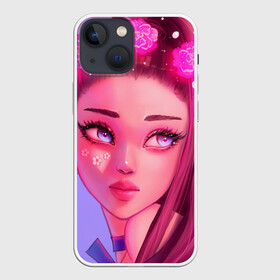 Чехол для iPhone 13 mini с принтом Нарисованная Ариана в Новосибирске,  |  | ariana grande | pop | rap | rep | ариана гранде | исполнители | исполнитель | музыка | поп | попса | реп