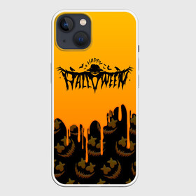 Чехол для iPhone 13 с принтом ХЕЛЛОУИН БРЫЗГИ КРАСОК   HALLOWEEN NIGHT в Новосибирске,  |  | bats | bones | ghost | halloween | pumpkin | skull | кости | летучие мыши | приведение | призрак | скелет | тыква | хеллоуин | хоррор | хэллоуин