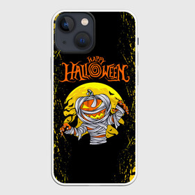 Чехол для iPhone 13 mini с принтом ТЫКВА МУМИЯ | HAPPY HALLOWEEN в Новосибирске,  |  | halloween | haloween | happy halloween | pumpkin | мумия | счастливого хэллоуина | счастливый хэллоуин | тыква | тыква мумия | хеллоин | хеллоуин | хелоин | хелоуин | хэллоин | хэллоуин | хэлоин | хэлоуин