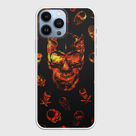 Чехол для iPhone 13 Pro Max с принтом Огненные черепа | Carbon в Новосибирске,  |  | carbon | fire | halloween | nofun | skull | огненные черепа | хелоуин | череп в огне