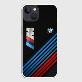 Чехол для iPhone 13 с принтом BMW STRIPE в Новосибирске,  |  | bmw | авто | автомобиль | бмв | логотип | марка | машина | модель