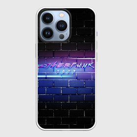 Чехол для iPhone 13 Pro с принтом Cyberpunk 2077 | Neon в Новосибирске,  |  | 2077 | cyberpunk | cyberpunk 2077 | neon | nofun | кирпич | надпись | надпись на стене