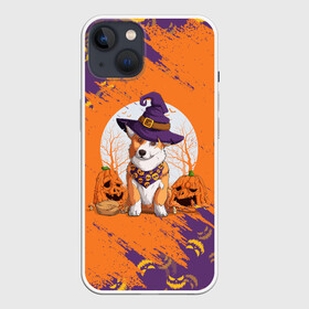 Чехол для iPhone 13 с принтом КОРГИ НА ХЭЛЛОУИНЕ в Новосибирске,  |  | corgi | halloween | haloween | корги | пёс | рыжая | рыжая собака | собака | собакен | собачка | собачуха | хеллоин | хеллоуин | хелоин | хелоуин | хэллоин | хэллоуин | хэлоин | хэлоуин