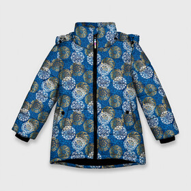 Зимняя куртка для девочек 3D с принтом Разноцветные Новогодние Узоры в Новосибирске, ткань верха — 100% полиэстер; подклад — 100% полиэстер, утеплитель — 100% полиэстер. | длина ниже бедра, удлиненная спинка, воротник стойка и отстегивающийся капюшон. Есть боковые карманы с листочкой на кнопках, утяжки по низу изделия и внутренний карман на молнии. 

Предусмотрены светоотражающий принт на спинке, радужный светоотражающий элемент на пуллере молнии и на резинке для утяжки. | merry christmas | дед мороз | ёлка | зима | мороз | новый год | подарок | праздник | рождество | с новым годом | сантаклаус | снег | снеговик | снегурочка | снежинки | снежные узоры | узоры