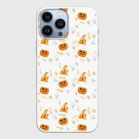 Чехол для iPhone 13 Pro Max с принтом Patern Halloween 23 в Новосибирске,  |  | 31 | bones | holiday | skull | spider | witches