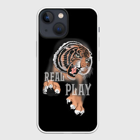 Чехол для iPhone 13 mini с принтом Real Play в Новосибирске,  |  | звери | крупные кошки | новый год | подарок | праздники | тигр | тигренок