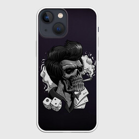Чехол для iPhone 13 mini с принтом Элвис жив в Новосибирске,  |  | halloween | арт | графика | зомби | мистика | праздник | ужасы | хэллоуин | череп