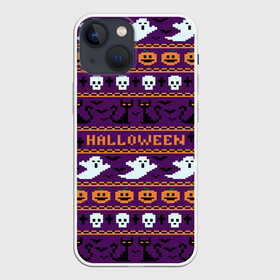 Чехол для iPhone 13 mini с принтом Хэллоуинский Свитер в Новосибирске,  |  | america | halloween | usa | америка | приведения | свитер | тыква | тыква улыбается | тьма | ужас | хелловин | хеллоуин | хэллоуин | череп | черный кот