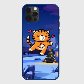 Чехол для iPhone 12 Pro Max с принтом Влюбленный тигренок с сердечками в Новосибирске, Силикон |  | 2022 | год тигра | новый год | новый год 2022 | символ года | тигр | тигренок | тигрица | тигры