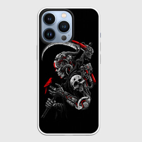 Чехол для iPhone 13 Pro с принтом Робот и птица в Новосибирске,  |  | art | bird | birdie | cyberpunk | robot | scythe | skull | арт | киберпанк | коса | птица | птичка | робот | череп