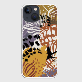 Чехол для iPhone 13 mini с принтом Зебра Пятнистая в Новосибирске,  |  | абстракция | африканский мотив | зебра | когти | тропики