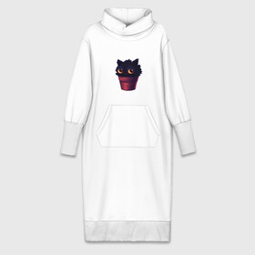 Платье удлиненное хлопок с принтом Котенок в горшке в Новосибирске,  |  | catcus | горшок | катсус | кот кактус | котенок