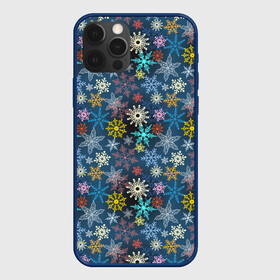 Чехол для iPhone 12 Pro Max с принтом Красочные Снежинки в Новосибирске, Силикон |  | Тематика изображения на принте: merry christmas | дед мороз | ёлка | зима | мороз | новый год | подарок | праздник | рождество | с новым годом | сантаклаус | снег | снеговик | снегурочка | снежинки | снежные узоры | узоры