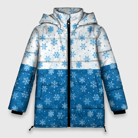 Женская зимняя куртка Oversize с принтом Светло Тёмные Снежинки в Новосибирске, верх — 100% полиэстер; подкладка — 100% полиэстер; утеплитель — 100% полиэстер | длина ниже бедра, силуэт Оверсайз. Есть воротник-стойка, отстегивающийся капюшон и ветрозащитная планка. 

Боковые карманы с листочкой на кнопках и внутренний карман на молнии | merry christmas | дед мороз | ёлка | зима | мороз | новый год | подарок | праздник | рождество | с новым годом | сантаклаус | снег | снеговик | снегурочка | снежинки | снежные узоры | узоры
