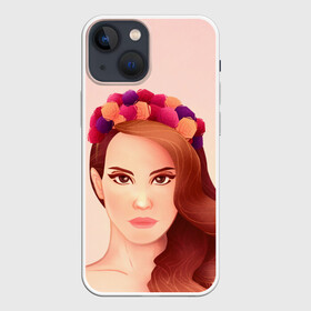 Чехол для iPhone 13 mini с принтом Painted Lana в Новосибирске,  |  | lana del ray | pop music | исполнитель | исполнительница | лана дел рэй | музыка | поп | попса