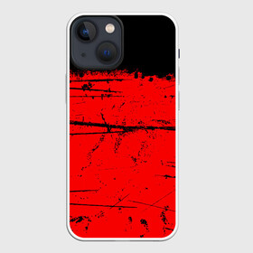 Чехол для iPhone 13 mini с принтом КРАСНЫЙ ГРАНЖ | RED GRUNGE в Новосибирске,  |  | grunge | red | брызги | брызги краски | гранж | краска | краска и ничего лишнего | красная краска | красный | пятна | разводы | черно красный