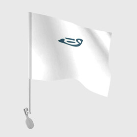 Флаг для автомобиля с принтом Синее Море   Blaues Meer в Новосибирске, 100% полиэстер | Размер: 30*21 см | кораблик | морское | орнаментальный | рыбка | синий | этника