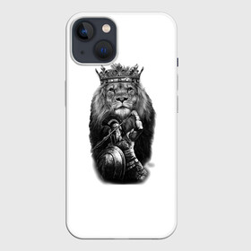 Чехол для iPhone 13 с принтом Лев Король в Новосибирске,  |  | animals | вмиреживотных | животные | животныймир | звери | зверь | король | лев | питомец | природа