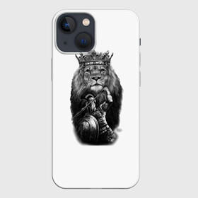 Чехол для iPhone 13 mini с принтом Лев Король в Новосибирске,  |  | animals | вмиреживотных | животные | животныймир | звери | зверь | король | лев | питомец | природа