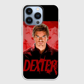 Чехол для iPhone 13 Pro с принтом Dexter Декстер портрет постер в Новосибирске,  |  | Тематика изображения на принте: blood | dexter | dexter morgan | декстер | кровь | майами | мясник | постер | правосудие | судмедэксперт