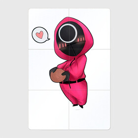 Магнитный плакат 2Х3 с принтом Игра в кальмара - милая девушка в Новосибирске, Полимерный материал с магнитным слоем | 6 деталей размером 9*9 см | among us | squid game | выживание | игра в кальмара | кальмар | корейский | корея | хван чжун хо | чо сан