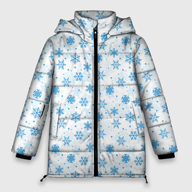 Женская зимняя куртка Oversize с принтом Снежинки (снежные узоры) в Новосибирске, верх — 100% полиэстер; подкладка — 100% полиэстер; утеплитель — 100% полиэстер | длина ниже бедра, силуэт Оверсайз. Есть воротник-стойка, отстегивающийся капюшон и ветрозащитная планка. 

Боковые карманы с листочкой на кнопках и внутренний карман на молнии | merry christmas | дед мороз | ёлка | зима | мороз | новый год | подарок | праздник | рождество | с новым годом | сантаклаус | снег | снеговик | снегурочка | снежинки | снежные узоры | узоры