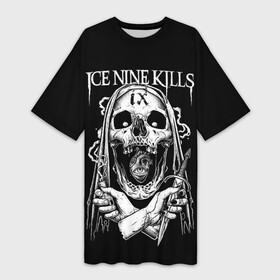 Платье-футболка 3D с принтом Ice Nine Kills, The Silver Scream в Новосибирске,  |  | heavy metal | ice nine | ice nine kills | ink | the silver scream | группы | метал | музыка | рок