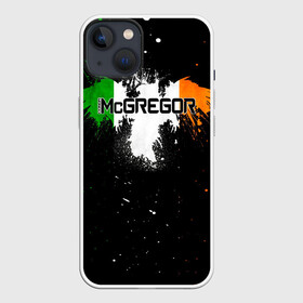 Чехол для iPhone 13 с принтом Ирландский орел Конор МакГрегор в Новосибирске,  |  | conor mcgregor | fighter | irish | m1 | martial | mixed | the notorious | ufc | ufs | wrestling | боевые | боец | борьба | единоборства | ирландский | искусства | конор макгрегор | м1 | мма | печально известный | смешанные | юфс