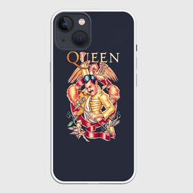 Чехол для iPhone 13 с принтом Queen   Фредди Меркьюри в Новосибирске,  |  | freddie mercury | queen | quen | глэм | квин | королева | куин | меркури | меркьюри | музыкант | мэркури | певец | песня | поп | рок группа | фаррух булсара | фредди | фреди | хард | хардрок