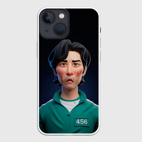 Чехол для iPhone 13 mini с принтом Сон Ги Хун в Новосибирске,  |  | squid game | игра в кальмара | игра на выживание | сериал | сериалы