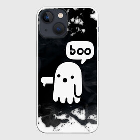 Чехол для iPhone 13 mini с принтом ХЕЛЛУОИН ПРИВЕДЕНИЕ БУ   HALLOWEEN GHOST BOO в Новосибирске,  |  | bats | bones | ghost | halloween | pumpkin | skull | кости | летучие мыши | приведение | призрак | скелет | тыква | хеллоуин | хоррор | хэллоуин