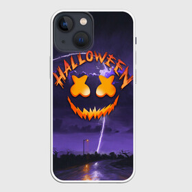 Чехол для iPhone 13 mini с принтом ХЕЛЛОУИН НОЧЬ   HALLOWEEN NIGHT MARSHMELLO в Новосибирске,  |  | bats | bones | ghost | halloween | marshmello | pumpkin | skull | кости | летучие мыши | маршмелло | приведение | призрак | скелет | тыква | хеллоуин | хоррор | хэллоуин