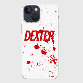Чехол для iPhone 13 mini с принтом Dexter logo Декстер брызги крови в Новосибирске,  |  | blood | darkly dreaming dexter | dexter | dexter morgan | logo | брызги крови | декстер | декстер морган | дремлющий демон декстера | кровь | лого | майами | правосудие декстера | судмедэксперт | хэллоуин