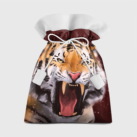 Подарочный 3D мешок с принтом Тигр красавчик сердится в Новосибирске, 100% полиэстер | Размер: 29*39 см | 2022 | aggressive | angry | fangs | new year | open mouth | predator | tiger | year of the tiger | агрессивный | год тигра | клыки | новый год | открытая пасть | сердитый | тигр | хищник