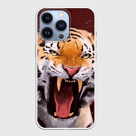 Чехол для iPhone 13 Pro с принтом Тигр красавчик сердится в Новосибирске,  |  | Тематика изображения на принте: 2022 | aggressive | angry | fangs | new year | open mouth | predator | tiger | year of the tiger | агрессивный | год тигра | клыки | новый год | открытая пасть | сердитый | тигр | хищник