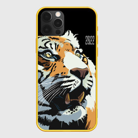Чехол для iPhone 12 Pro с принтом Тигр перед атакой в Новосибирске, силикон | область печати: задняя сторона чехла, без боковых панелей | 2022 | before the attack | look | new year | open mouth | predator | tiger | year of the tiger | взгляд | год тигра | новый год | открытая пасть | перед атакой | тигр | хищник
