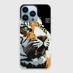 Чехол для iPhone 13 Pro с принтом Тигр перед атакой в Новосибирске,  |  | 2022 | before the attack | look | new year | open mouth | predator | tiger | year of the tiger | взгляд | год тигра | новый год | открытая пасть | перед атакой | тигр | хищник