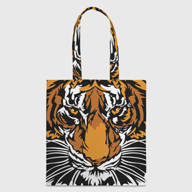 Шоппер 3D с принтом Взгляд хозяина джунглей в Новосибирске, 100% полиэстер | Плотность: 200 г/м2; Размер: 34×35 см; Высота лямок: 30 см | 2022 | african | direct look | master of the jungle | muzzle | new year | predator | tiger | year of the tiger | африканский | год тигра | новый год | прямой взгляд | тигр | хищник | хозяин джунглей
