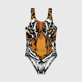 Детский купальник 3D с принтом Взгляд хозяина джунглей в Новосибирске, Полиэстер 85%, Спандекс 15% | Слитный крой, подклад по переду изделия, узкие бретели | 2022 | african | direct look | master of the jungle | muzzle | new year | predator | tiger | year of the tiger | африканский | год тигра | новый год | прямой взгляд | тигр | хищник | хозяин джунглей