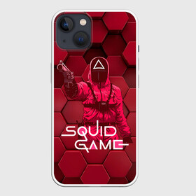 Чехол для iPhone 13 с принтом Игра в кальмара   красные 3D кубы в Новосибирске,  |  | among us | squid game | выживание | игра в кальмара | кальмар | корейский | корея | хван чжун хо | чо сан