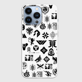 Чехол для iPhone 13 Pro с принтом DESTINY 2 LOGO PATTERN   ДЕСТИНИ в Новосибирске,  |  | Тематика изображения на принте: bungie | cayde 6 | cyd6 | destiny | destiny 2 | forsaken | gambit | hunter | titan | warlock | банги | варлок | габмит | дестини | дестини 2 | зур | кейд | кейд 6 | отвергнутые | охотник | титан | туз