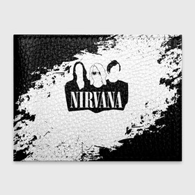 Обложка для студенческого билета с принтом Нирвана Рок Группа Гранж ЧБ | Nirvana в Новосибирске, натуральная кожа | Размер: 11*8 см; Печать на всей внешней стороне | Тематика изображения на принте: album | curt | group | grunge | kobain | logo | music | nevermind | nirvana | pattern | rock | smells like | smile | teen spirit | альбом | брызги | гитара | гранж | группа | курт кобейн | логотип | музыка | невермайнд | нирвана | паттерн | потер