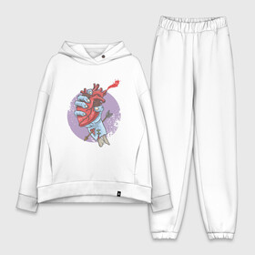 Женский костюм хлопок Oversize с принтом Zombie Heart в Новосибирске,  |  | arrow | art | hand | heart | zombie | арт | зомби | рука | сердце | стрела