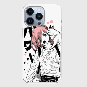 Чехол для iPhone 13 Pro с принтом Power с котиком   Chainsaw Man в Новосибирске,  |  | anime girl | chainsaw man | chainsawman | power | power с косой | аниме | бензопила | девушка с косой | девушки аниме | демон крови | котик | красные рожки | манга | охотник на демонов | пауэр | человекбензопила